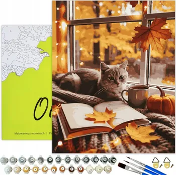 MALOVÁNÍ PODLE ČÍSEL Kočka Obrázky k Malování podle čísel s Rámem 40x50