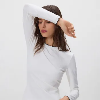 Dámská halenka Reserved - Halenka s kontrastním lemováním - krémová - 411GA-01X - 411GA-01X-XL