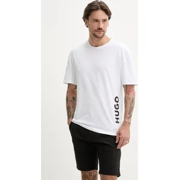 Pánská móda Plážové tričko HUGO T-SHIRT RN RELAXED 50493727 bílá 00A, vel. S