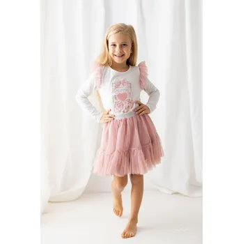 Dívčí tričko Dívčí blůzka Blush Ruffle-Lily Grey 122 / 7 let