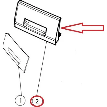 49124554 - Víko násypky pro pračku Haier - zadní část