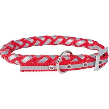 Obojek pro psa Obojek Doogy Reflecting Nylon - Red 46-58 cm x 18 mm