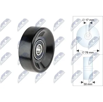 Vratná/vodicí kladka, klínový žebrový řemen NTY RRK-CH-000