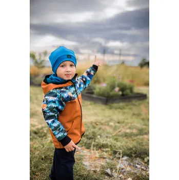 Shara Softshellová bunda - karamel /horská zvířátka Velikost: 92