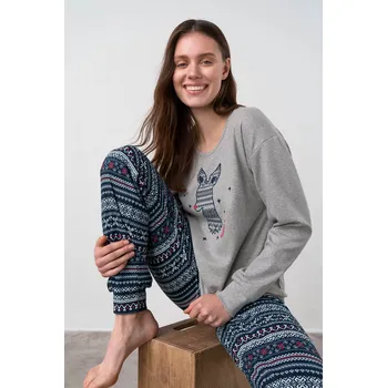 Dámské pyžamo Dámské pyžamo s norským vzorem Vamp 17573 Velikost: XXL