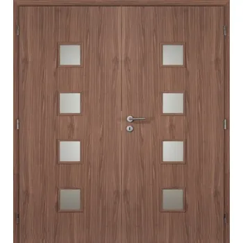 Interiérové dveře DOORNITE Quadra dvoukřídlé 180 cm ořech