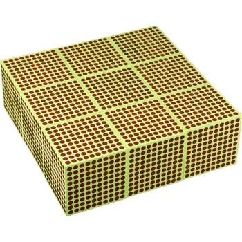 Dřevěná hračka Moyo Montessori Devět dřevěných krychlí znázorňující 1000