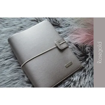 Diář Contexta (Učitelský) diář - koženkové desky Barva: rosegold lesklá