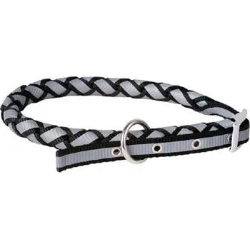 Obojek pro psa Obojek Doogy Reflecting Nylon - Black 38-47 cm x 15 mm
