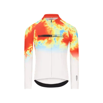 cyklistický dres Q36.5 Pánský cyklistický dres Gregarius Hybrid Light Veloce Club ZIMA, léto Bílá XL Pánské