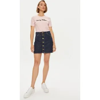 Pánské tričko Tommy Hilfiger T-Shirt Script WW0WW42589 Růžová Regular Fit L