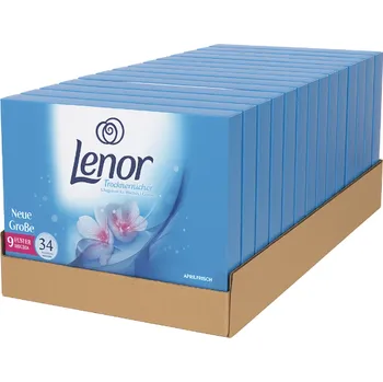 Prací prášek Lenor ubrousky do sušičky Aprilfrisch 12x34 ks - VÝHODNÉ BALENÍ - originál z Německa