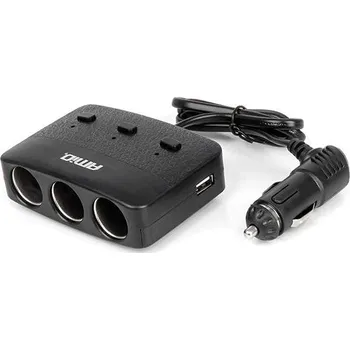 AMIO Prodlužovací zásuvka 2 × USB 12/24V 100W 70 cm