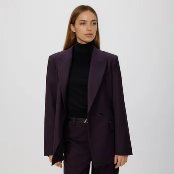 Reserved - Blejzr z&nbsp;viskózové směsi - ocelově fialová - 921HF-94X - 921HF-94X-XS