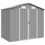 vidaXL Zahradní přístřešek šedý 205 x 129 x 183 cm pozinkovaná ocel