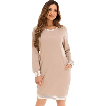 Dámské noční prádlo Dámská noční košile 159/51 REGINA – Pohodlí a elegance Barva/Velikost: béžová / XL