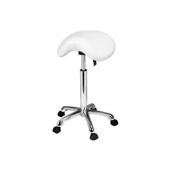 Židle kosmetická sedlo 1022A bílá