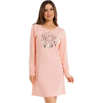 Dámská móda Dámská noční košile REGINA 162/53 – Pohodlí a elegance Barva/Velikost: broskev / XXL