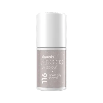 Lak na nehty Alessandro Striplac UV lak Mouse Grey Shimmer 6,5 ml