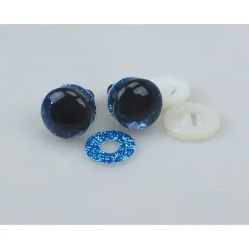 Pro Háčkování Oči bezpečnostní třpytivé modré, 20 mm