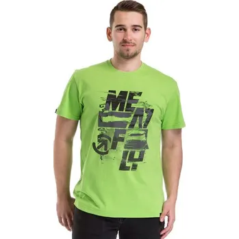 Pánské tričko Meatfly Burnout T-Shirt E - GREEN FLASH - černé pánské tričko s krátkým rukávem
