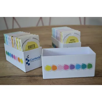 Dárková krabička Contexta Krabička na kvarteta a konverzační karty Velikost: VĚTŠÍ - na 15 krabiček (bílá)