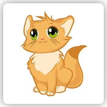 Dekorativní magnet Magnetka 65x65mm ve tvaru čtverce - roztomilé kotě