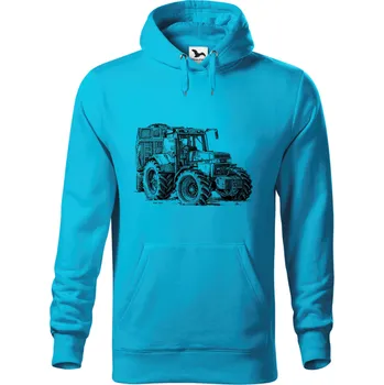 Dámská mikina Mikina - Case IH 7220 Magnum Barva: Modrá - tyrkysová (44), Velikost: M, Střih: Pánské