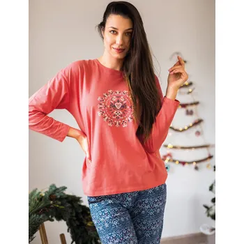 Pánské pyžamo Pyžamo Key LNS 703 B25 long/r S-XL dámské korálově zelená S