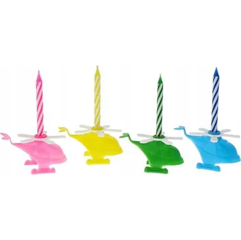 Dortová svíčka Svíčky Helikoptéra Barevné narozeniny
