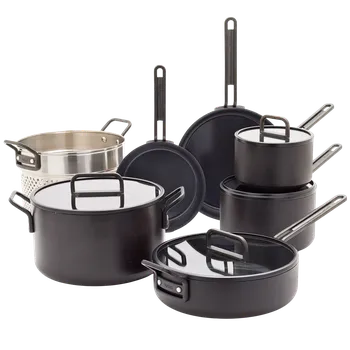 Hrnec GreenPan Sada nádobí s nepřilnavým keramickým povrchem, Stanley Tucci, 11 ks, černá CC007811-004