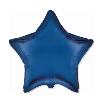 Balónek Fóliový balónek "Hvězda", tmavě modrý saténový, Flexmetal, 18", STR