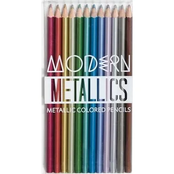 Set školních potřeb Kredki ołówkowe metaliczne 12sztuk