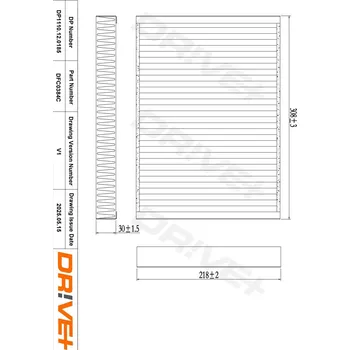 Kabinový filtr Kabinový (pylový) filtr DRIVE+ DP1110.12.0185