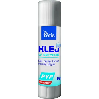 Kancelářské lepidlo Lepidlo v tyčince Tetis PVP 8g bezbarvé