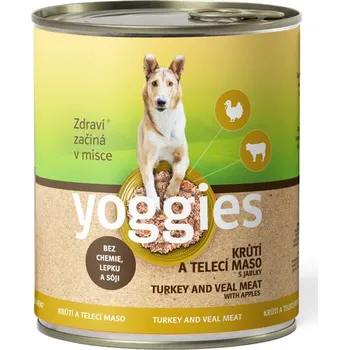 Krmivo pro psa Yoggies konzerva Krůtí a telecí maso s jablky - 800g