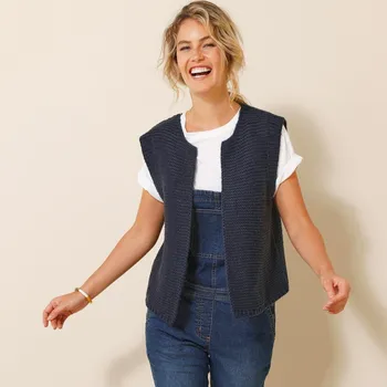 Vesta z hebkého úpletu nám. modrá 42/44