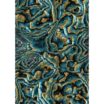 Tapeta Vliesová tapeta, modro-zlatý mramor, abstrakt 0,53 x 10,05 m / Tapety na zeď Mona 81693 Marburg