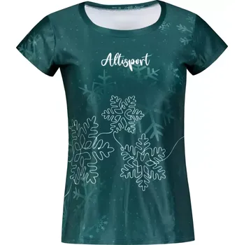 Dámské vánoční triko premium ALTISPORT VOJ/ALWVN8TR06 ZELENÁ M