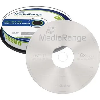 Optické médium DVD-R MediaRange 4,7GB 16x SPINDL