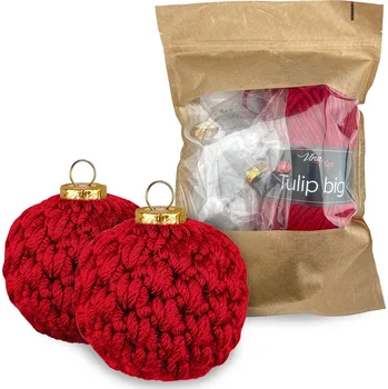 Pro Háčkování Sada na háčkování vánoční ozdoba Červená