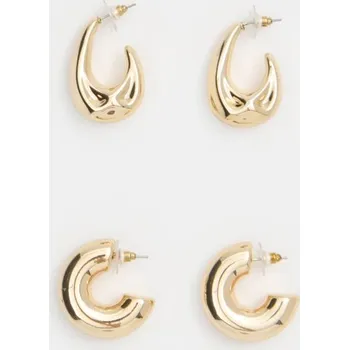 Náušnice Sinsay - Sada 2 párů náušnic - zlatá - 862HM-GLD - 862HM-GLD-ONE