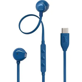 Sluchátka JBL Tune 305 USB-C Blue s konektorem USB-C - kabelová Hi-Res sluchátka do uší