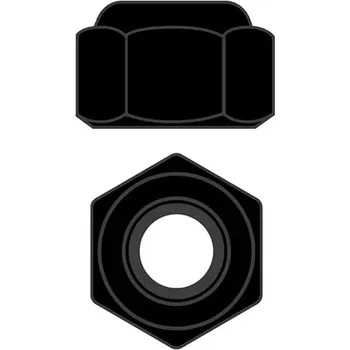 RC náhradní díl Team Corally Ocelové Nylon STOPmatky M2,5 - černé - 10 ks.