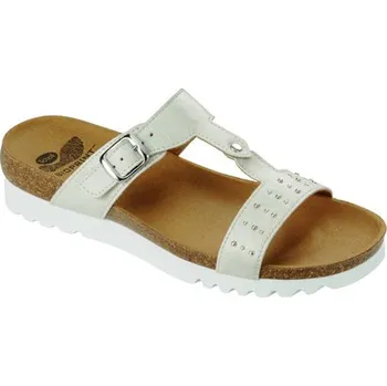 Dámská zdravotní obuv Scholl NYDIA bílé zdravotní pantofle