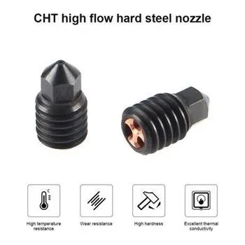 3D tisk Vysokoprůtoková tvrzená tryska 0,2mm pro Bambu Lab tiskárny P1S, P1P, X1, X1C, X1E