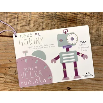 Hodiny Nauč se hodiny (mazací vzdělávací karty) | bod.linky