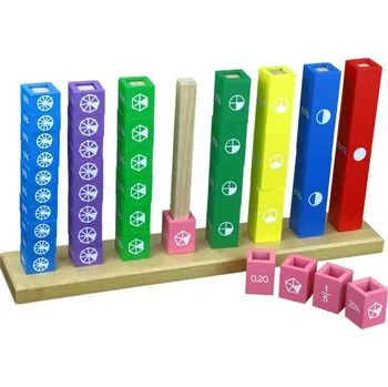 Dřevěná hračka Moyo Montessori Zlomkové věže