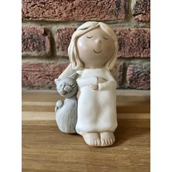 Figurka Andělky se zvířátky – kočička nebo pejsek Design: S kočkou
