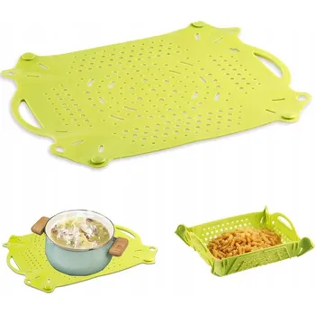 Podložka pod hrnec Silikonová skládací podložka / podložka pod hrnec a sítko 2v1, zelená